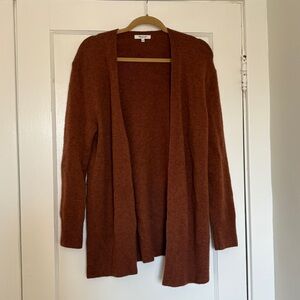 Madewell Open-Front Burnt Orange Cardigan